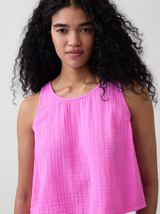 Gap Cotton Gauze Racer Shell Tank Top — photo 5