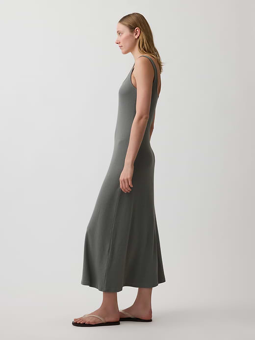Gap Modern Rib Square-Neck Maxi Dress — photo 4