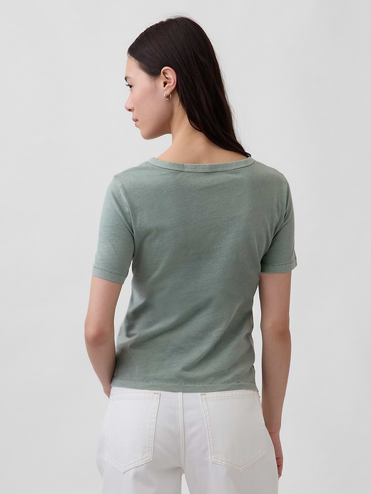 Gap Organic Cotton VintageSoft V-Neck T-Shirt — photo 4