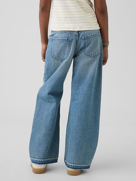 Gap Kids Low Rise Stride Wide-Leg Jeans — photo 13