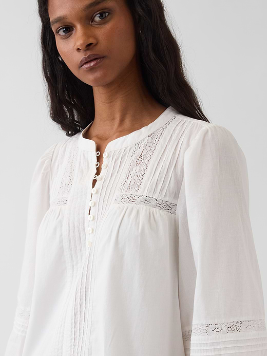 Gap Lace-Trim Drop-Waist Mini Dress — photo 5
