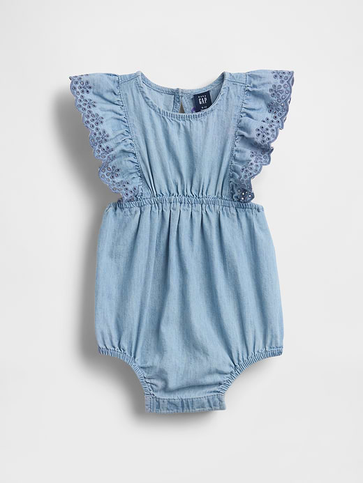 Gap Baby Eyelet Denim One-Piece — photo 1
