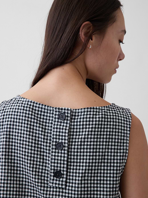Gap Linen-Blend Crop Shell Tank Top — photo 5