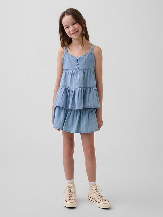 Gap Kids Denim Tiered Skort — photo 1