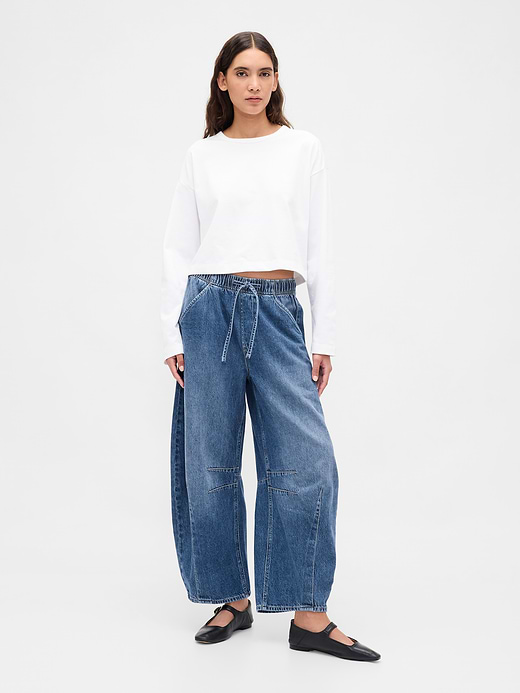 Gap Mid Rise UltraSoft Easy Horseshoe Jeans — photo 1