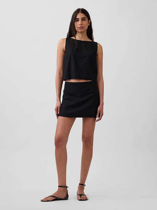 Gap Linen-Blend Mini Skort — photo 1