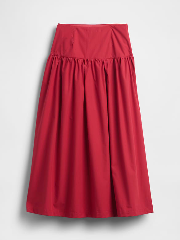 Gap Poplin Drop-Waist Maxi Skirt — photo 6