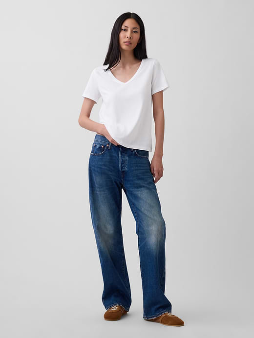 Gap Organic Cotton VintageSoft V-Neck T-Shirt — photo 4