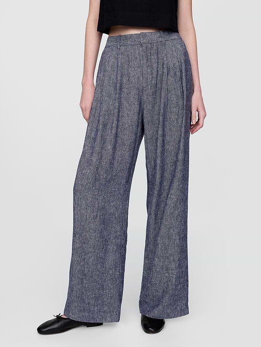 Gap 365 High Rise Linen-Blend Trousers — photo 3