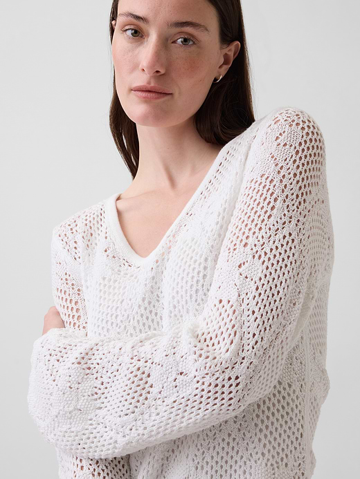 Gap Pointelle Sweater Mini Dress — photo 5