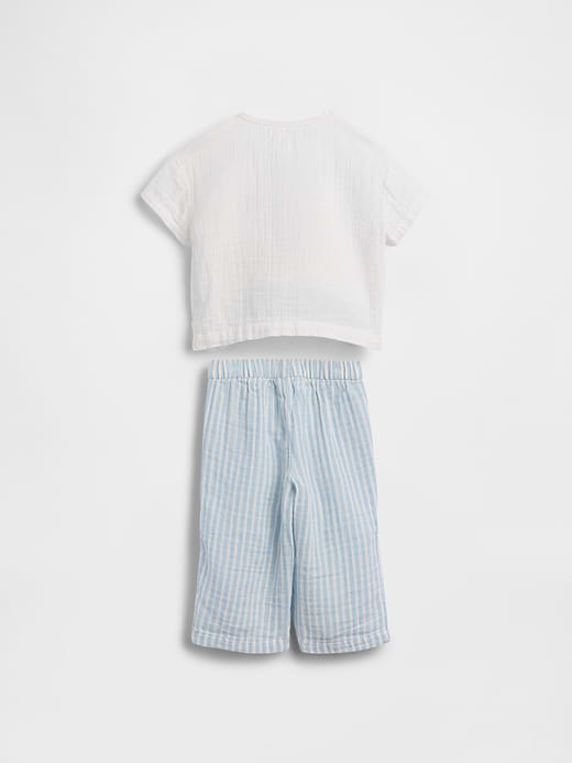 Gap Baby Cotton Gauze Henley Outfit Set — photo 3