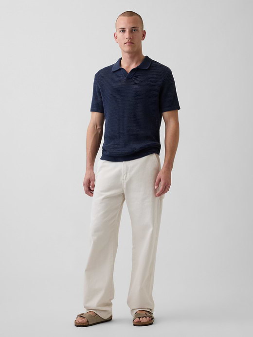 Gap Mesh Polo Sweater — photo 3