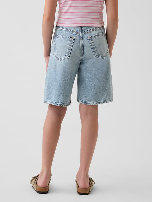 Gap Kids Mid Rise Longline Denim Shorts — photo 5
