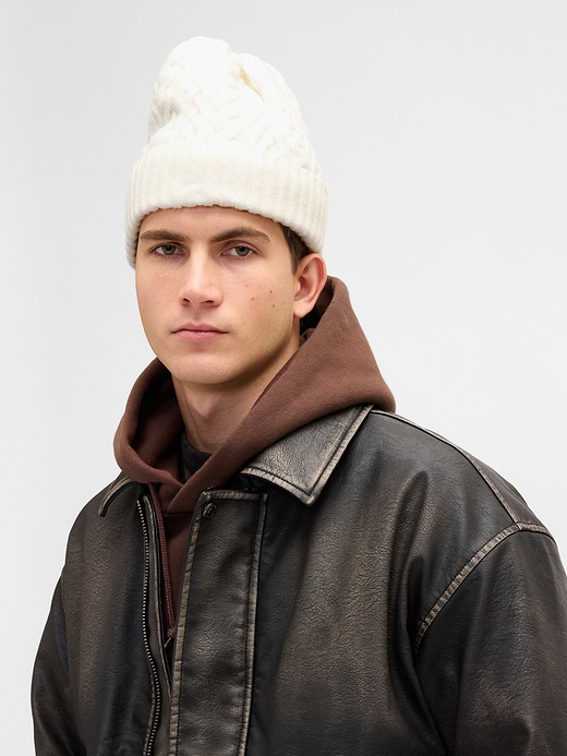 Gap CashSoft Cable-Knit Beanie — photo 1