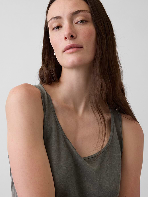 Gap Linen-Blend Tank Top — photo 5