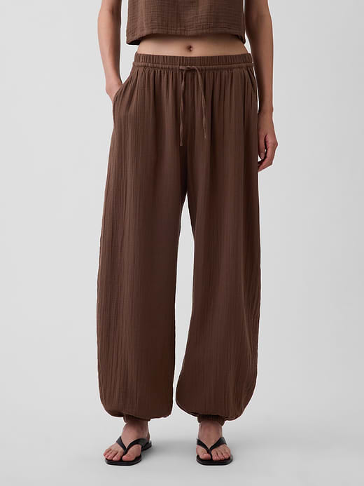 Gap Cotton Gauze Easy Joggers — photo 3