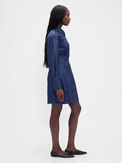 Gap Pleated Mini Shirtdress — photo 4