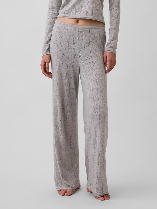Gap Lightweight CashSoft Pointelle Heart PJ Pants — photo 3