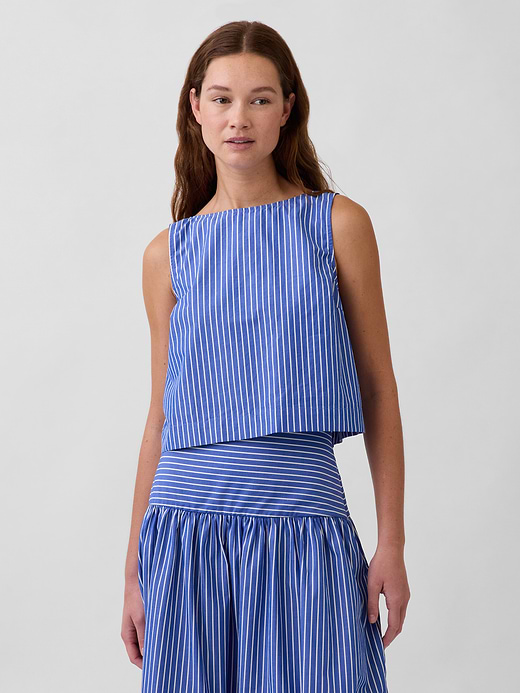 Gap Poplin Boatneck Shell Tank Top — photo 1