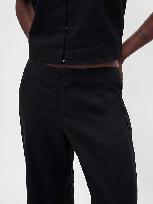 Gap Low Rise Linen-Blend Flare Pants — photo 7