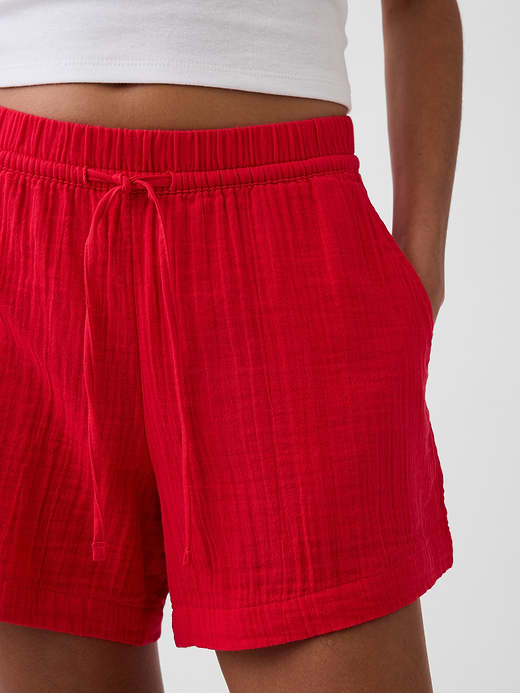 Gap 4" Mid Rise Cotton Gauze Easy Shorts — photo 8