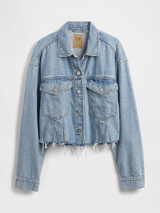 Gap UltraSoft Icon Denim Crop Jacket — photo 6