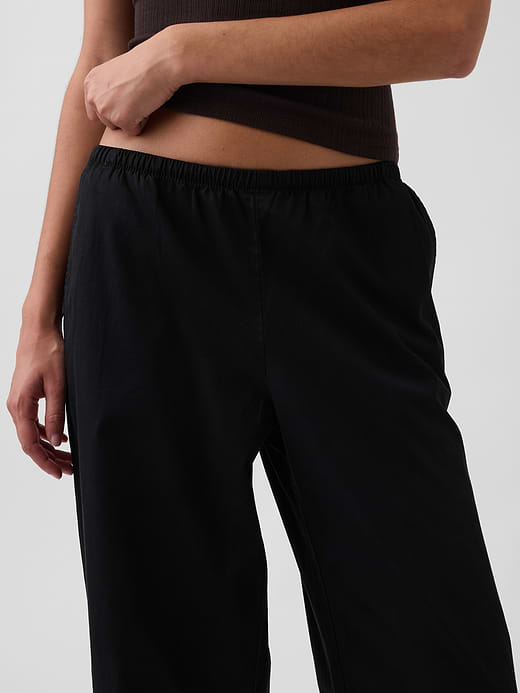 Gap Mid Rise Poplin Relaxed Easy Wide-Leg Pants — photo 7