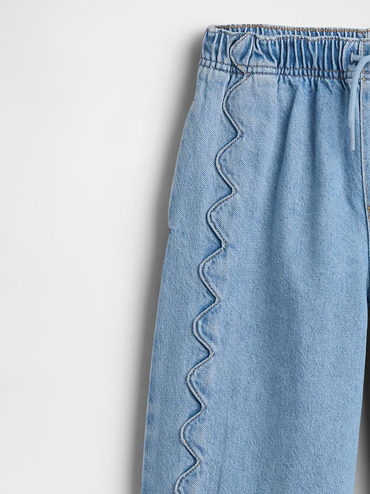 Gap Kids High Rise Stride Easy Wide-Leg Ankle Jeans — photo 6