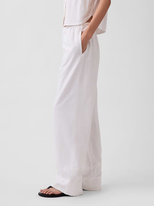 Gap Linen-Blend Easy Wide-Leg Pants — photo 4