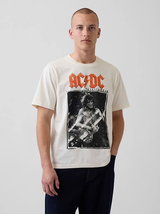 Gap AC/DC Relaxed Graphic T-Shirt — photo 1