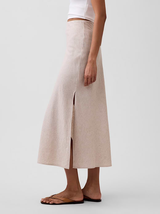 Gap Linen-Blend Maxi Slip Skirt — photo 4