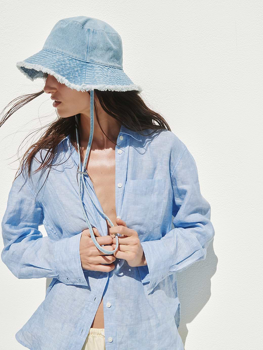 Gap 100% Linen Oversized Shirt — photo 7