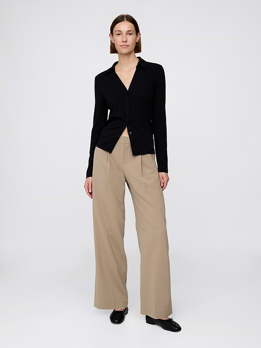 Gap 365 Low Rise Brushed Twill Pleated Trousers — photo 1