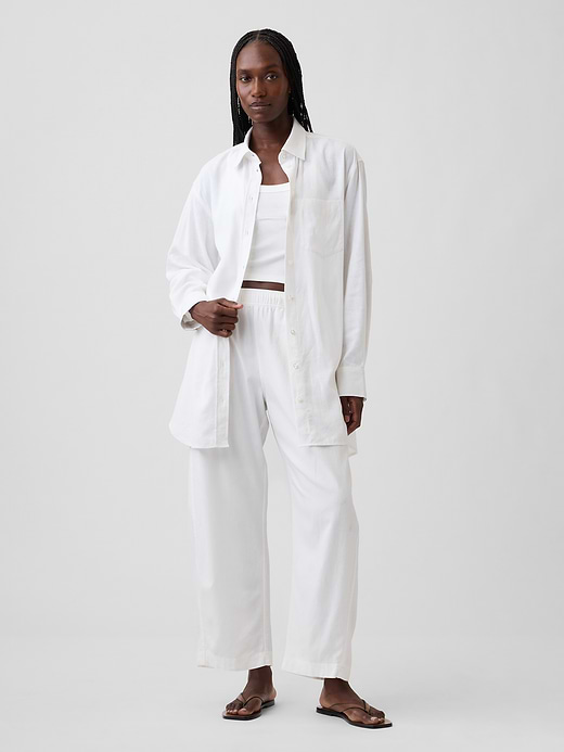 Gap Linen-Blend Oversized Tunic Shirt — photo 3