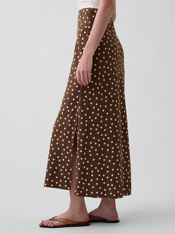 Gap Linen-Blend Maxi Slip Skirt — photo 4