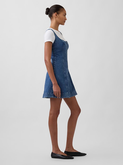 Gap Denim Zip-Front Mini Dress — photo 4