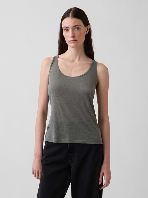Gap Linen-Blend Tank Top — photo 1