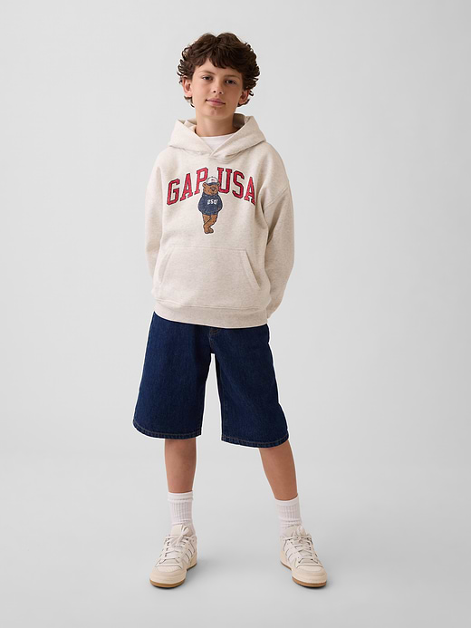 Gap Kids VintageSoft Relaxed Brannan Bear Logo Hoodie — photo 5