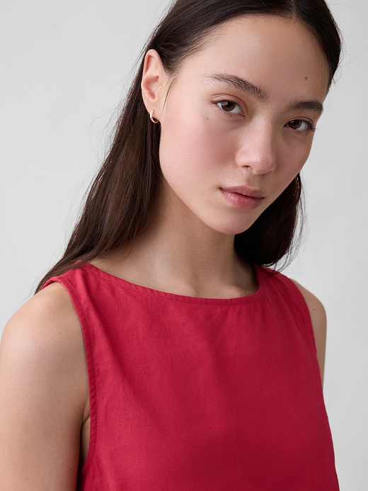 Gap Linen-Blend Crop Shell Tank Top — photo 5