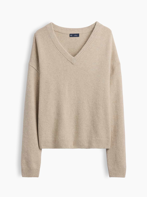 Gap CashSoft Oversized V-Neck Sweater — photo 7