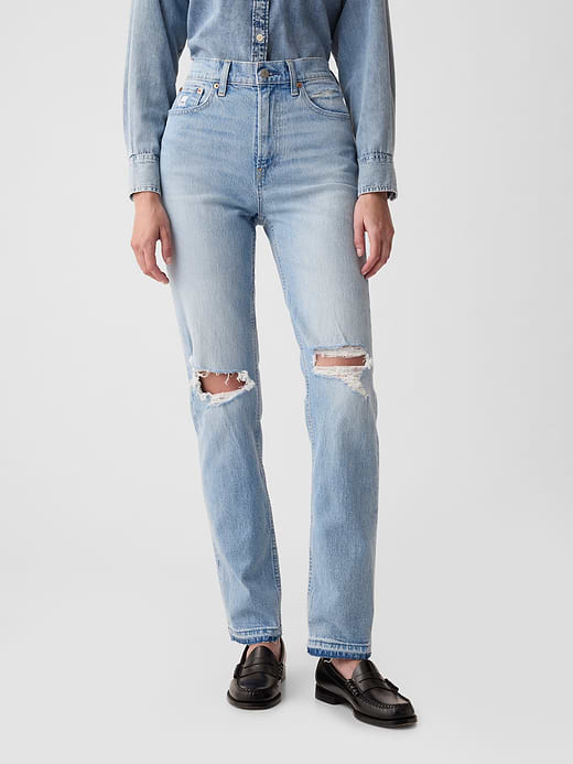 Gap High Rise Cheeky Straight Jeans — photo 3