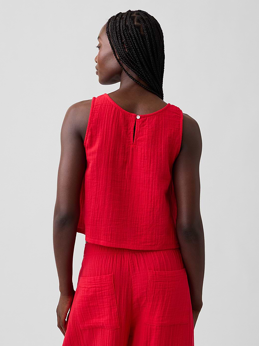 Gap Cotton Gauze Racer Shell Tank Top — photo 4