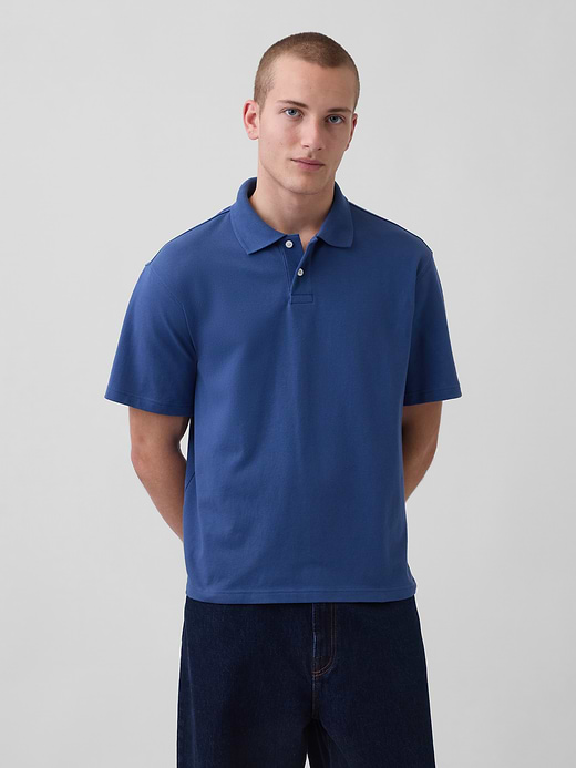 Gap Relaxed Pique Polo — photo 1