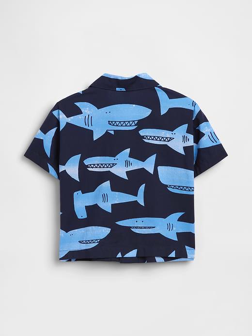 Gap Baby & Toddler Organic Cotton Poplin Print Shirt — photo 3