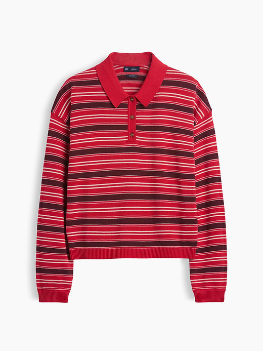 Gap 100% Cotton Relaxed Polo Sweater — photo 6