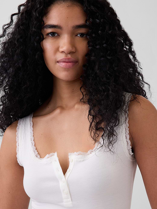 Gap Mini Rib Lace PJ Tank Top — photo 5