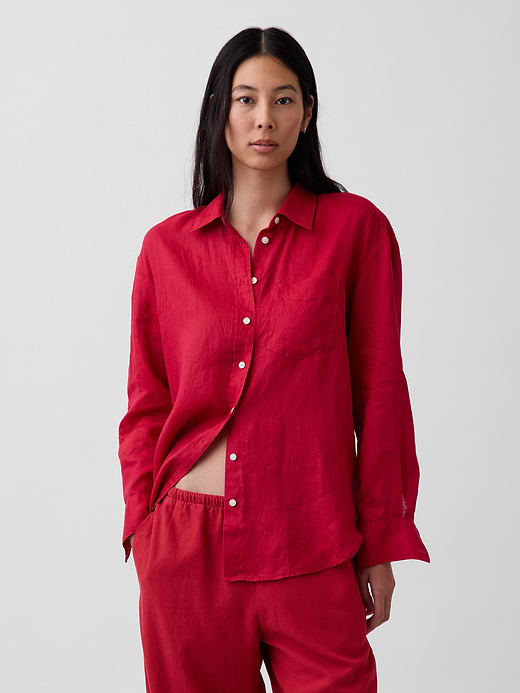 Gap 100% Linen Oversized Shirt — photo 1