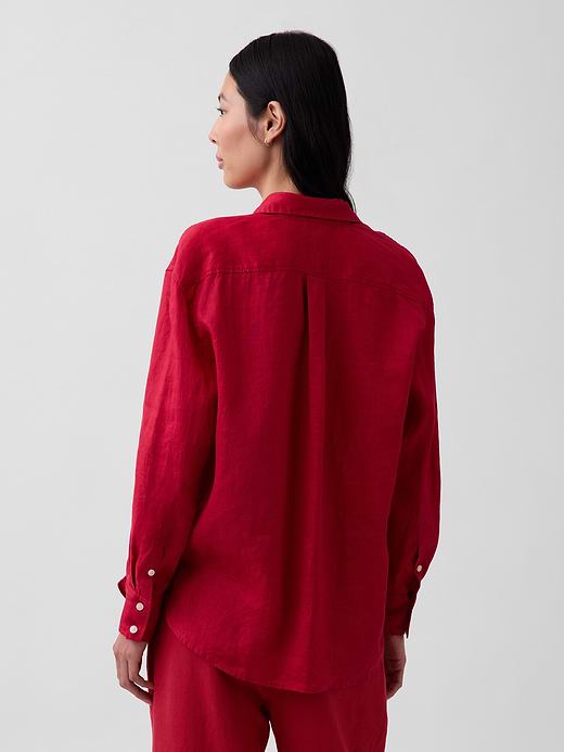 Gap 100% Linen Oversized Shirt — photo 4