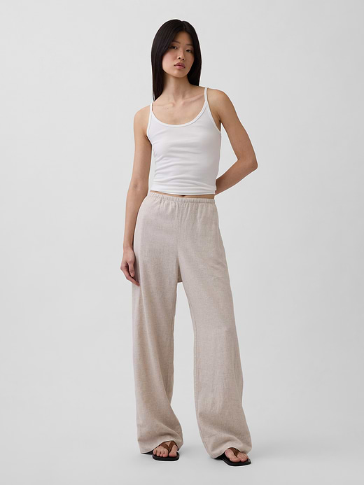 Gap Linen-Blend Easy Wide-Leg Pants — photo 7