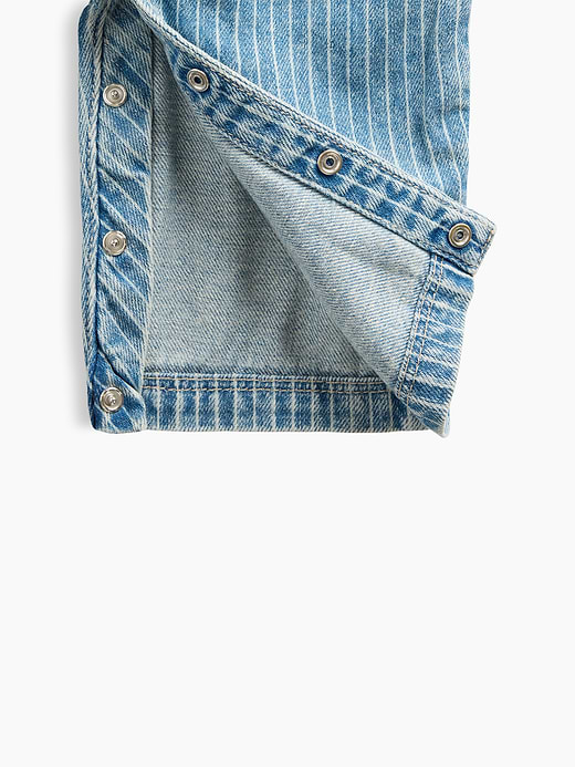 Gap Baby Denim Stripe Utility One-Piece — photo 4
